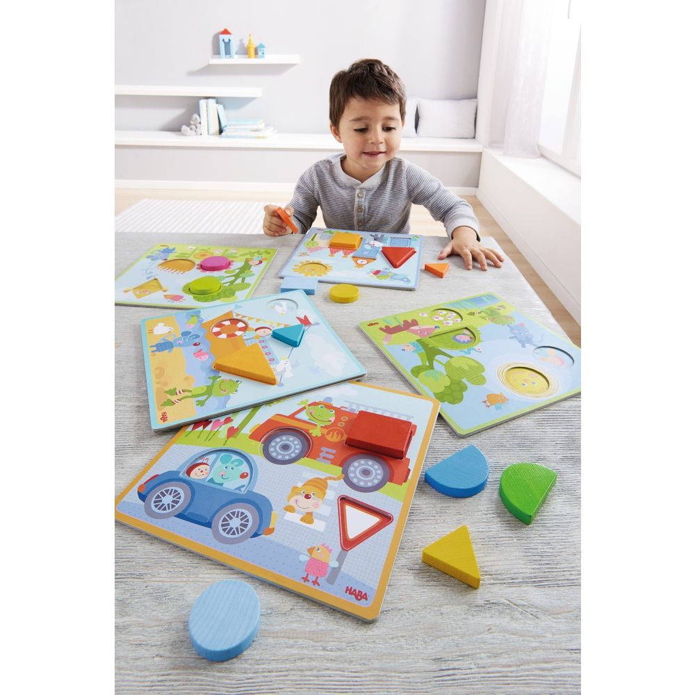 Joc de asociere culori și forme geometrice, Haba jucariidezece.ro